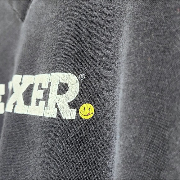 Vintage Joe Boxer Girlfiend Babydoll Tee Shirt Tshirt VTG 90s Smiley Face V Neck - Picture 2 of 6